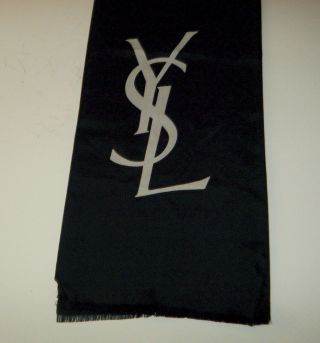 Vintage Yves Saint Laurent (YSL) Large Silk Scarf oversize 70”x35” 2