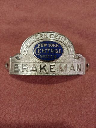 Vintage York Central System Brakeman Railroad Hat Badge
