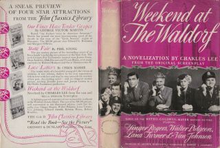 Weekend At The Waldorf - First Edition Photoplay Dj Vg Ginger Rogers - Lana Turner