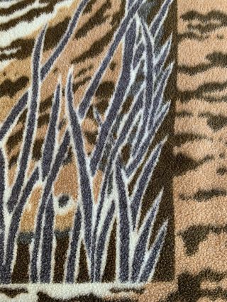 Vintage Chatham North Star Acrylic Tiger Cat Jungle Pattern Blanket 57.  5 X 75.  5 3