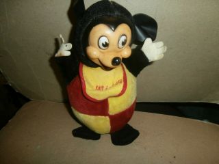 Vintage Gund Mfg Co Japan Walt Disney Productions Mickey Mouse Roly Poly Doll