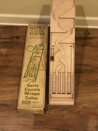 Vintage Nadex Coin Sorter With Box