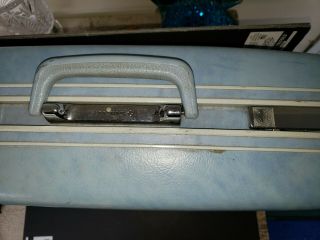 Vtg Light Blue Samsonite Silhouette Hard Shell Suitcase Luggage 3