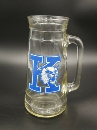 Vintage University Of Kentucky Wildcats Glass Beer Mug