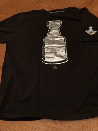 2015 Chicago Blackhawks Stanley Cup Champions T Shirt Mens 2xl Black