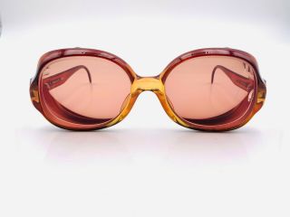 Vintage Maurice St - Michel Mm33 555 Brown Oval Sunglasses Germany Frames Only