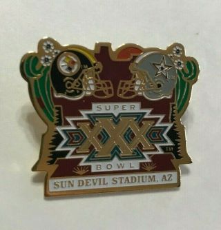 Nfl Pittsburgh Steelers Vs Dallas Cowboys Xxx Bowl Collectible Pin Vintage