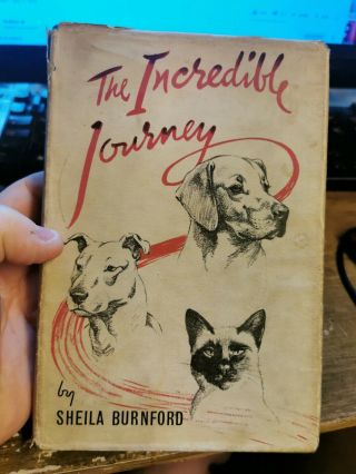 The Incredible Journey Sheila Burnford Rare First Edition 1st Edition 1961