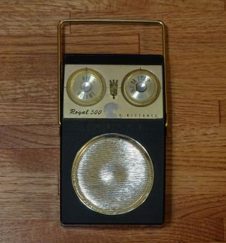 Vintage Zenith Royal 500 Long Distance Transistor Radio,