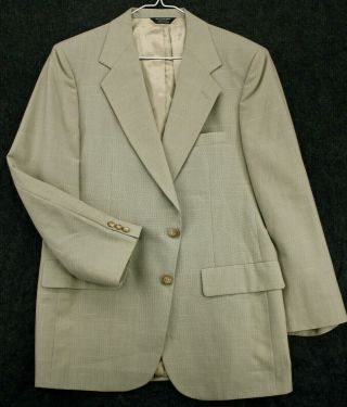 Vtg 80s 90s Kuppenheimer Beige Union Blazer Sport Coat Suit Jacket Men 
