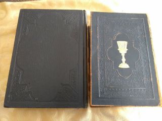 German bible antique two,  1910 Heilige Schrift and 1912 Biblische Kausandacht 2