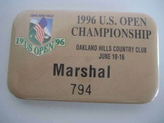 Tin Cup Movie - 1996 Us Open Staff Badge Oakland Hills Country Club Marshall