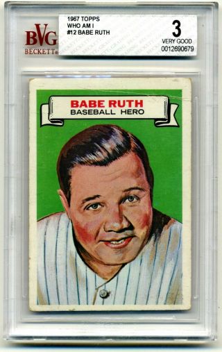 Babe Ruth Bvg 3 1967 Topps 12 Who Am I Vintage 2017 - 2020 Topps Panini Inserts