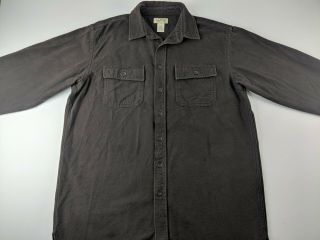 Vintage Ll Bean Chamois Cloth Shirt Men Large L Tall Brown Hunting Outdoor N3