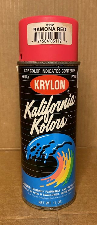 Vintage Krylon Kalifornia Kolors 3112 Ramona Red Spray Paint Can