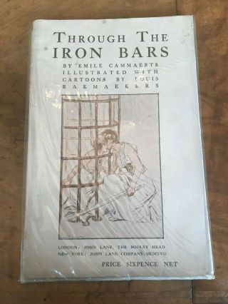 Through The Iron Bars: Two Years Of German Occupation In Belgium Ww1 Booklet