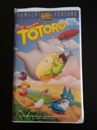 Vintage My Neighbor Totoro 1994 Vhs Family Feature With Clamshell Plastic Case