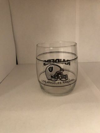 Vintage Nfl Football Los Angeles Raiders Glass Team Drinking Glass Rock Style