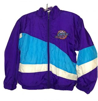 Vintage 90’s Utah Jazz Color Block Windbreaker Jacket Windbreaker Child L/xl W S