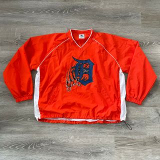 Detroit Tigers Mlb Windbreaker Men’s 2xl Jacket Pullover Augusta Vintage