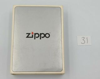 Vintage Zippo Lighter Crescent Moon Over Mountain In Case & Box
