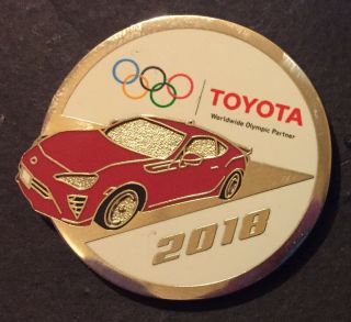 Pyeongchang 2018.  Olympic Games.  Sponsor Pin.  Toyota.  Red Car