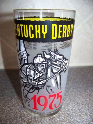 1975 Official Ky Kentucky Derby Julep Glass Horse Racing Churchill Downs