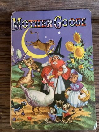 Vintage 1953 Mother Goose Nursery Rhymes (whitman Publishing) Book Hardcover