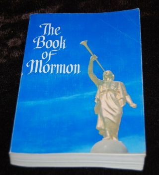 Vintage Book Of Mormon Blue Cover Angel Moroni 1961 35
