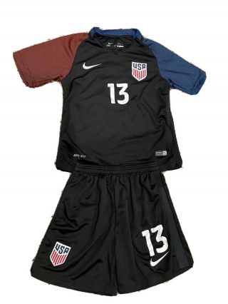 Alex Morgan 13 Nike Usa Uswnt National Team Jersey And Shorts Youth Size Medium