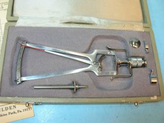 Vintage Miltex Schioetz - Tonometer For Optometry.  W/ 1955 Test Repo