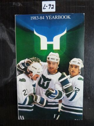 Hockey Yearbook 1983 - 84 Hartford Whalers Official Media Guide L92