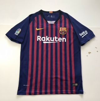 Fc Barcelona 2017/2018 Home Authentic Nike Aeroswift Soccer Jersey Size Small