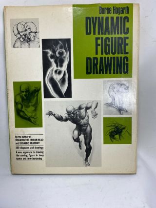 Dynamic Figure Drawing Burne Hogarth Art Instruction Book Hc Dj 1970 1st Printin