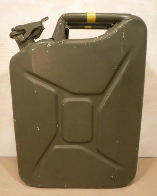 Vintage Green 5 Gal Army Jerry Metal Gas Can Stamped 20l Sandrik Willy 