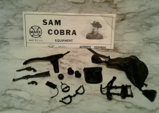 Vntg Marx Johnny Best West Villain Sam Cobra Black Accessories & Instructions