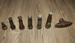 Vintage Brass Water Hose Spray Nozzles Qty 7