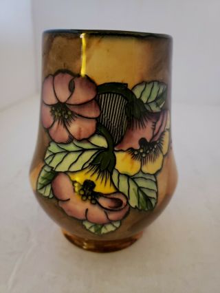 Vintage H & K Tunstall Hand Painted Vase " Fantasy " Flowers England 5 " Rare