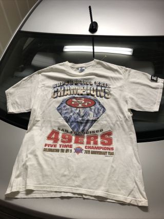 Vintage San Francisco 49ers Bowl Xxix Champions 1994 T Shirt Size Large