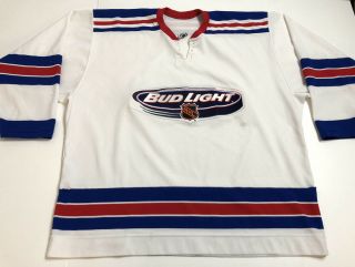 Ccm Vintage Bud Light Ice Beer Nhl Hockey Jersey Size Xl Made In Canada Rare