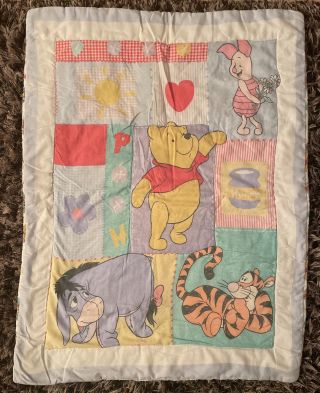 Vintage Winnie The Pooh And Friends Crib Comforter 1998
