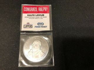 Ralph Lawler Commemorative Coin Los Angeles Clippers Hollywood Walk Of Fame