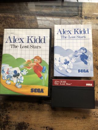 Alex Kidd The Lost Stars Vintage Sega Master System Cib