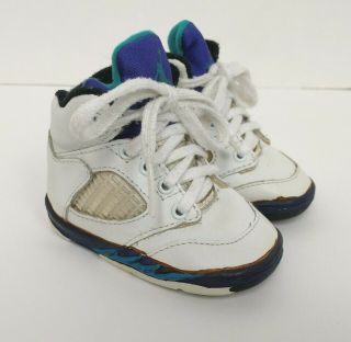 Vintage Nike Air Jordan Grape Sz 2 High Top Infant Sneakers Shoes