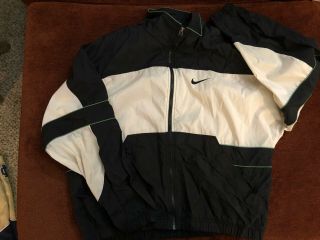 Vintage Nike Windbreaker Jacket Size M Black Full Zip