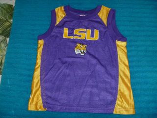 Youth Kids Lsu Tigers Mesh Basketball Jersey Shirt Majestic Louisiana State Univ
