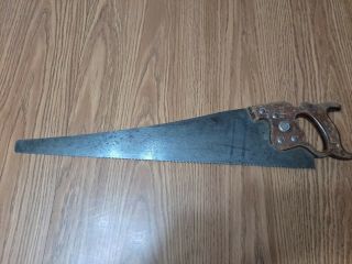 Disston D8 Antique Saw 8 Tpi 26 Inch Skewback Collectors Vintage Hand Saw