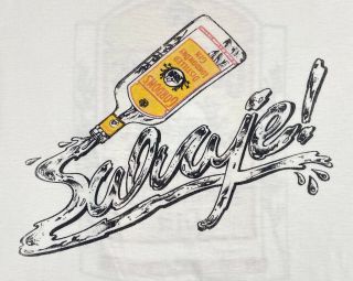 Vintage 80s Gordon’s Distilled London Dry Gin T Shirt Logo Promo Tee 50/50 Xl