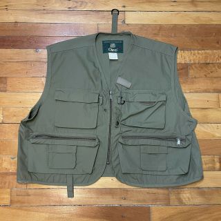 Orvis Fly Fishing Vintage Vest Xxl 2x Green Euc