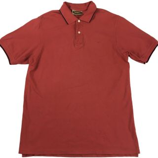Rm Williams Mens Vintage Short Sleeve Red Polo Shirt Size L Made In Australia